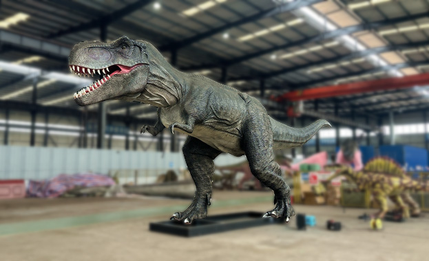 animatronic dinosaur facotry video show